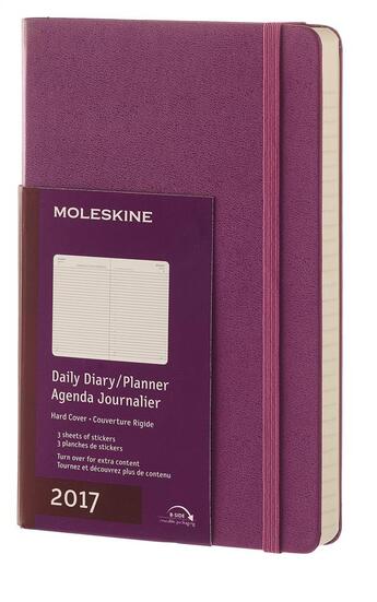 Couverture du livre « Agenda 2017 journalier grand format rigide violet raisin » de  aux éditions Moleskine