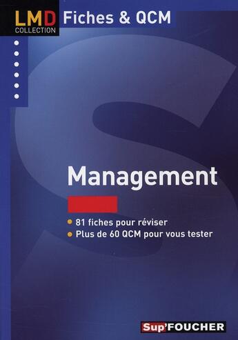 Couverture du livre « Les QCM ; fiches Foucher management, licence master » de Jean-Francois Soutenain aux éditions Foucher