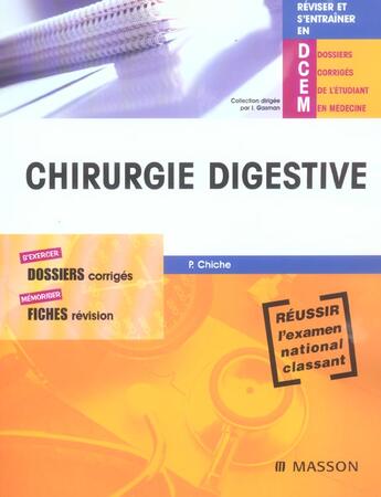 Couverture du livre « Chirurgie digestive » de Chiche Philippe aux éditions Elsevier-masson