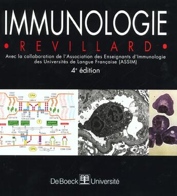 Couverture du livre « Immunologie » de Revillard J-P. aux éditions De Boeck Superieur