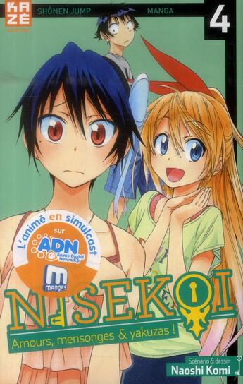 Couverture du livre « Nisekoi - amours, mensonges et yakusas ! t.4 » de Naoshi Komi aux éditions Crunchyroll