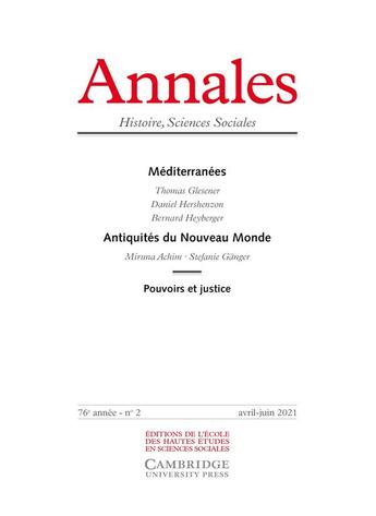 Couverture du livre « Annales. histoire sciences sociales, n 2/2021 - mediterrane » de  aux éditions Ehess