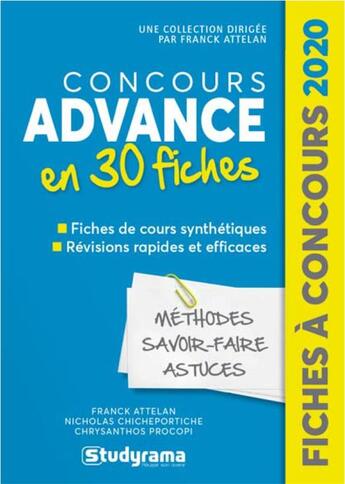 Couverture du livre « Concours avenir bac en 40 fiches (édition 2020) » de Attelan Franck et Nicholas Chicheportiche et Chrysanthos Procopi aux éditions Studyrama