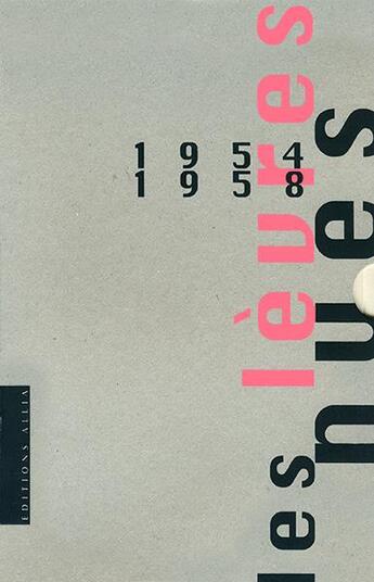 Couverture du livre « Les levres nues » de  aux éditions Allia