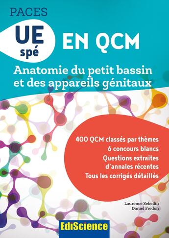 Couverture du livre « PACES QCM UE8 ; anatomie du petit bassin » de Daniel Fredon aux éditions Ediscience