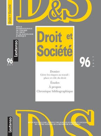 Couverture du livre « Droit & societe n 96-2017 » de  aux éditions Lgdj