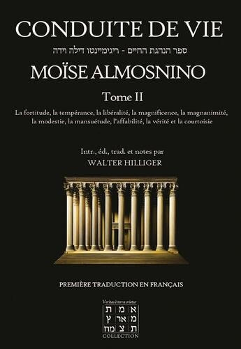 Couverture du livre « Conduite de Vie Tome 2 » de Moïse Almosnino aux éditions Cercle Hilliger