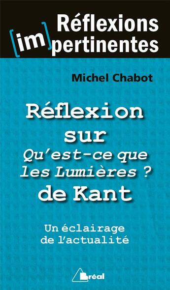 Couverture du livre « Réflexion sur 