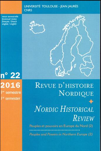 Couverture du livre « Revue d'histoire nordique Tome 2 : peuples et pouvoirs en Europe du nord » de Olivier Jean-Marc/Be aux éditions Pu Du Midi