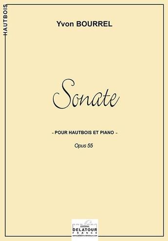 Couverture du livre « Sonate pour hautbois et piano » de Bourrel Yvon aux éditions Delatour