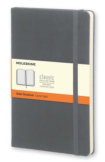 Couverture du livre « Carnet gris ardoise poche ligné rigide » de Moleskine aux éditions Moleskine Papet