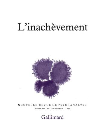 Couverture du livre « L'inachèvement » de  aux éditions Gallimard