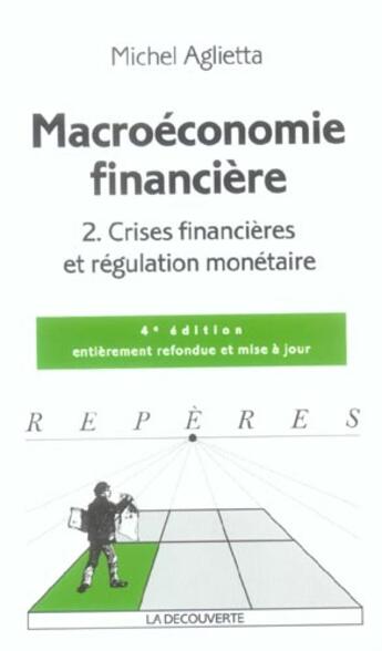 Couverture du livre « Macroeconomie Financiere T.2 » de Aglietta/Michel aux éditions La Decouverte