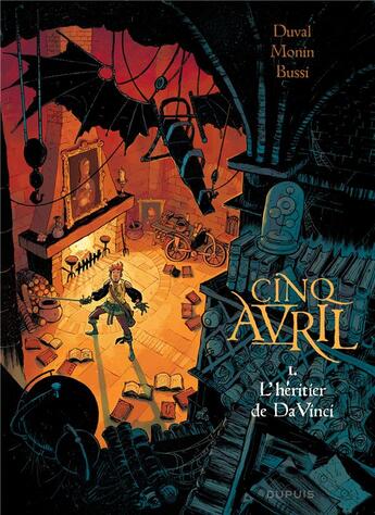 Couverture du livre « Cinq avril Tome 1 : l'héritier de Da Vinci » de Michel Bussi et Fred Duval et Noe Monin aux éditions Dupuis