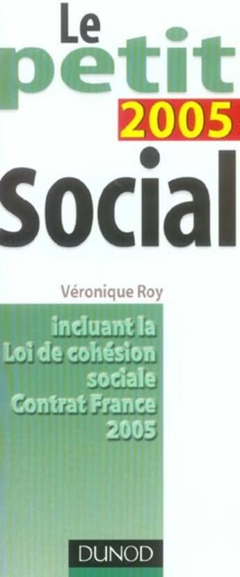 Couverture du livre « Le Petit Social » de Veronique Roy aux éditions Dunod