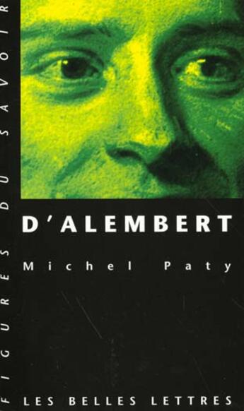 Couverture du livre « D'Alembert » de Michel Paty aux éditions Belles Lettres