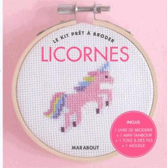 Couverture du livre « Kit point de croix licorne » de  aux éditions Marabout