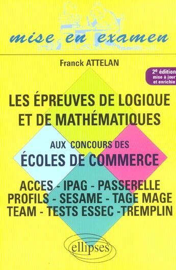 Couverture du livre « =>nouv.ed.9782729877262/attel6 (2e édition) » de Attelan aux éditions Ellipses