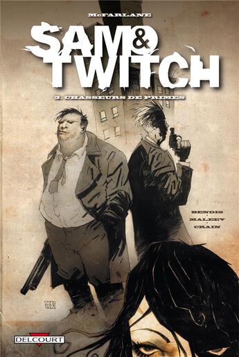 Couverture du livre « Sam & Twitch t.3 ; chasseurs de primes » de Clayton Crain et Alex Maleev et Jamie Tolagson et Brian Michael Bendis aux éditions Delcourt