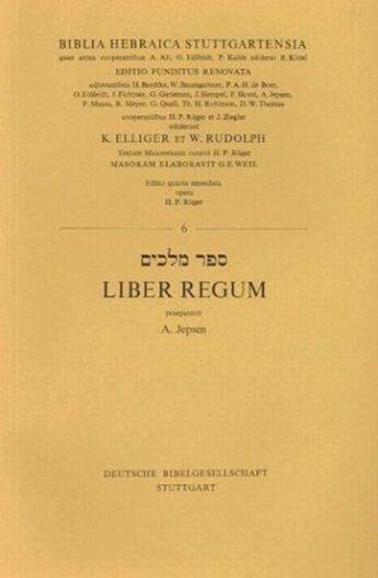 Couverture du livre « Les rois hébreu stuttgartensia » de  aux éditions Bibli'o