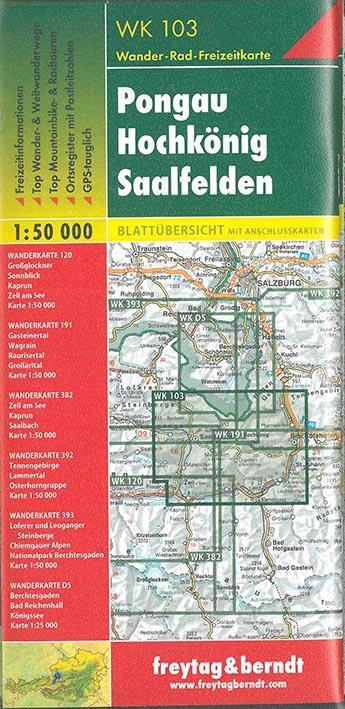 Couverture du livre « Pongau-hochkonig-saalfelden » de  aux éditions Freytag Und Berndt