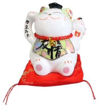 Couverture du livre « Chat maneki neko porte-bonheur amitie tirelire ceramique - 10,5 cm » de  aux éditions Dg-exodif