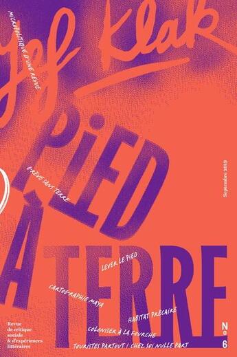 Couverture du livre « Pied a terre - numero 6 septembre 2019 - 