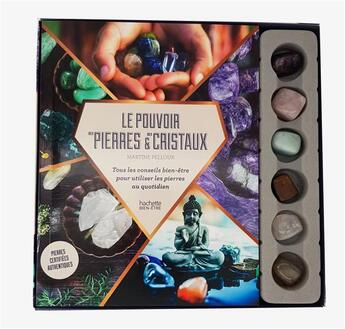 Couverture du livre « Coffret pierres de bien-être » de Martine Pelloux aux éditions Le Lotus Et L'elephant