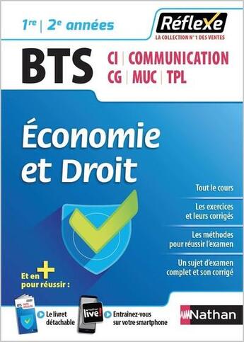 Couverture du livre « Mémos réflexes t.6 ; BTS ; toutes spécialités ; économie et droit ; 1re ; 2e années (édition 2018) » de  aux éditions Nathan