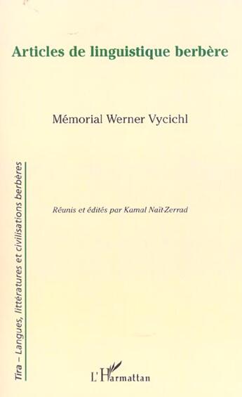 Couverture du livre « Articles de linguistique berbere » de  aux éditions L'harmattan