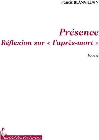 Couverture du livre « Présence ; reflexion sur 