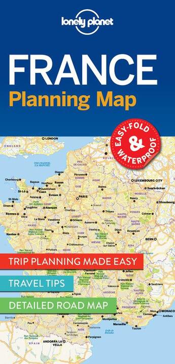Couverture du livre « France planning map 1ed -anglais- » de  aux éditions Lonely Planet France