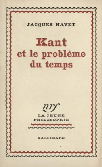 Couverture du livre « Kant Et Probleme Du Tem » de Havet J aux éditions Gallimard