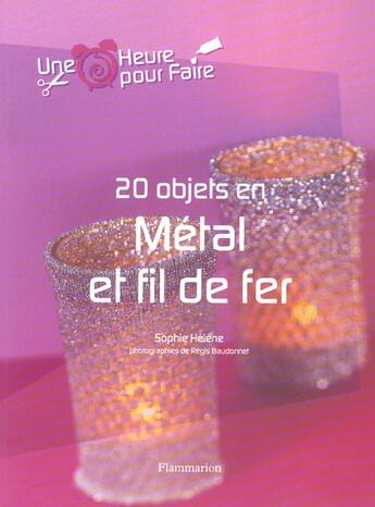 Couverture du livre « 20 objets en métal et fil de fer » de Sophie Helene et Regis Baudonnet aux éditions Flammarion