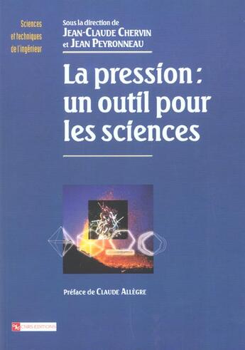 Couverture du livre « Pression : un outil pour les sciences » de  aux éditions Cnrs