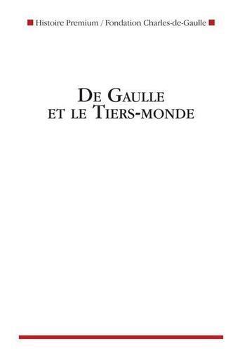 Couverture du livre « De Gaulle et le tiers-monde » de  aux éditions Nouveau Monde