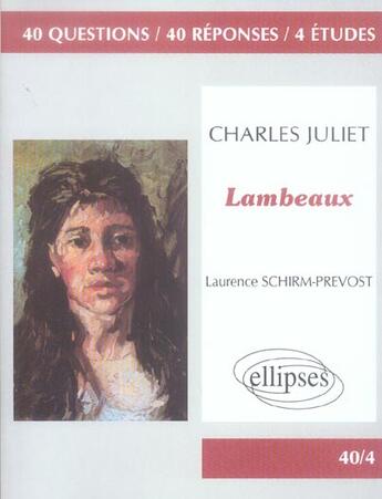 Couverture du livre « Juliet, lambeaux » de Schirm Prevost aux éditions Ellipses Marketing