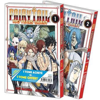 Couverture du livre « Fairy Tail - 100 years quest : Tome 1 et Tome 2 » de Hiro Mashima et Atsuo Ueda aux éditions Pika