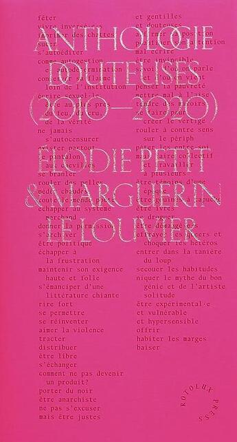 Couverture du livre « Anthologie douteuses (2010-2020) » de Elodie Petit et Margerin Le Louvier aux éditions Rotolux Press