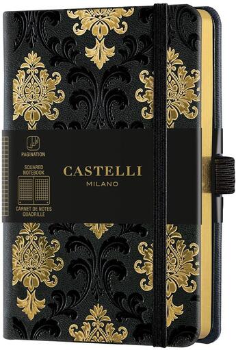 Couverture du livre « Carnet copper and gold poche quadrille baroque gold » de Castelli aux éditions Castelli Milano