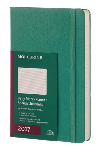 Couverture du livre « Agenda 2017 journalier grand format rigide vert malachite » de  aux éditions Moleskine