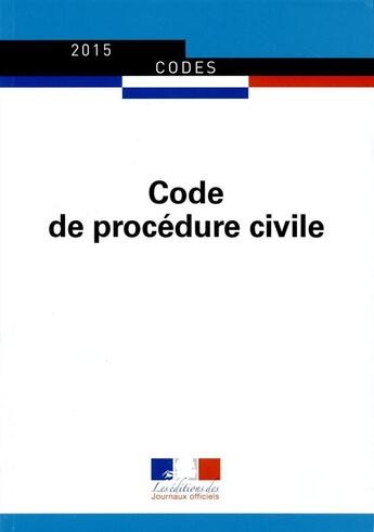 Couverture du livre « Code de procédure civile ; codes 20023 » de Journaux Officiels aux éditions Documentation Francaise