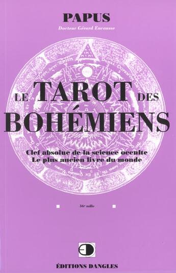 Couverture du livre « Tarot des bohemiens - clef science occulte » de  aux éditions Dangles