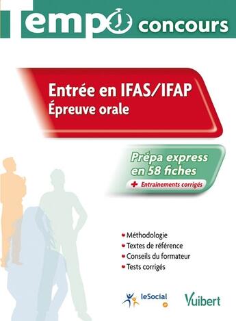 Couverture du livre « Entrée en IFAS/IFAP ; épreuve orale » de Gwenaelle Taloc aux éditions Vuibert