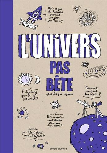 Couverture du livre « L'univers pas bête » de Bertrand Fichou aux éditions Bayard Jeunesse