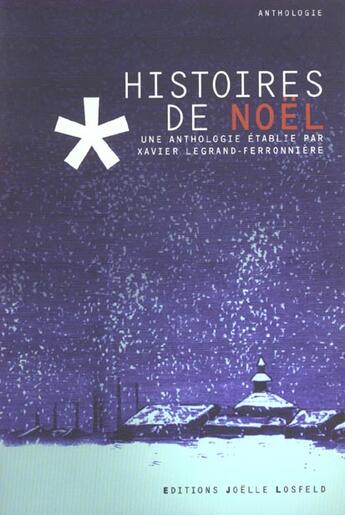 Couverture du livre « Histoires de noel » de  aux éditions Joelle Losfeld