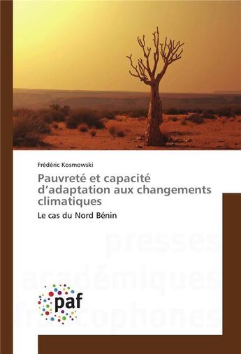 Couverture du livre « Pauvrete et capacite d'adaptation aux changements climatiques » de Kosmowski Frederic aux éditions Presses Academiques Francophones