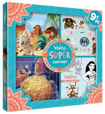 Couverture du livre « Vaiana - super coffret - histoire, coloriages, stickers, puzzle » de  aux éditions Disney Hachette