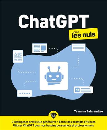 Couverture du livre « ChatGPT pour les nuls » de Yasmina Salmandjee aux éditions First Interactive