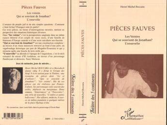 Couverture du livre « Pieces fauves » de Henri Michel Boccara aux éditions L'harmattan